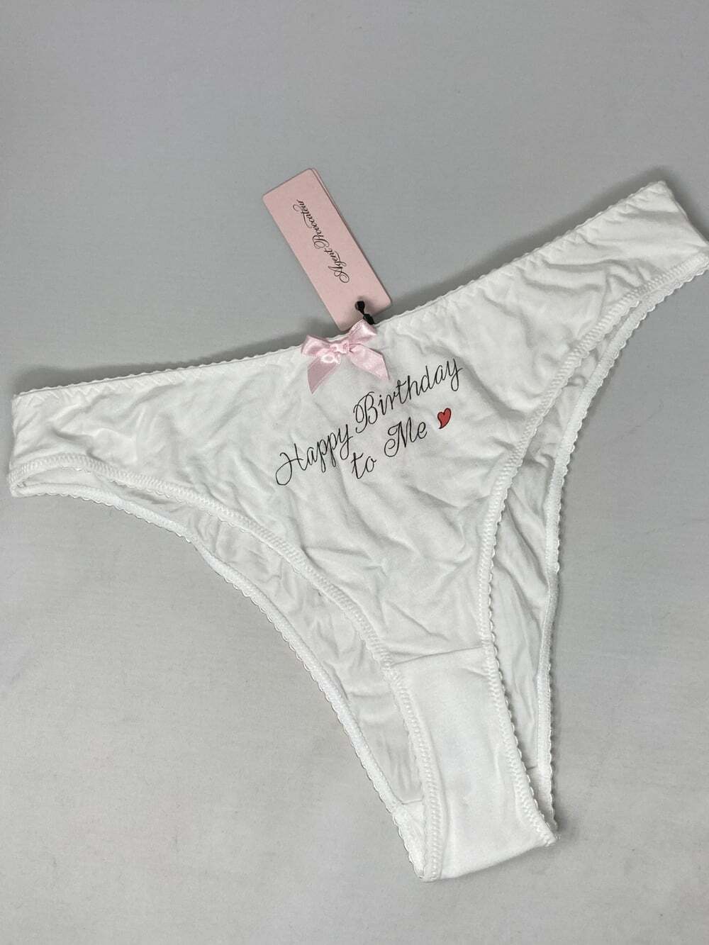 Agent Provocateur 30th Gurty "Happy Birthday" White AP4 Large Brief NWT